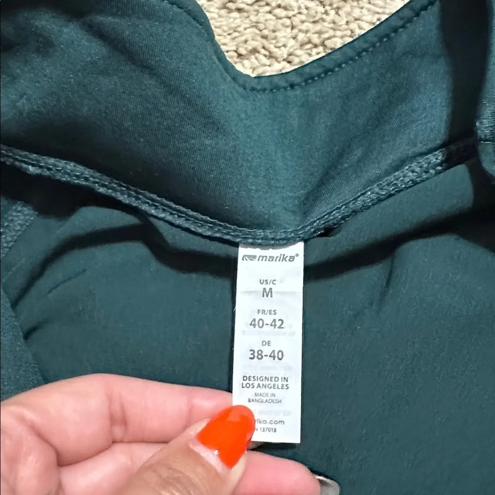 Marika Women's Green Asymmetrical Zip Active Wear Jacket Sz M NWT